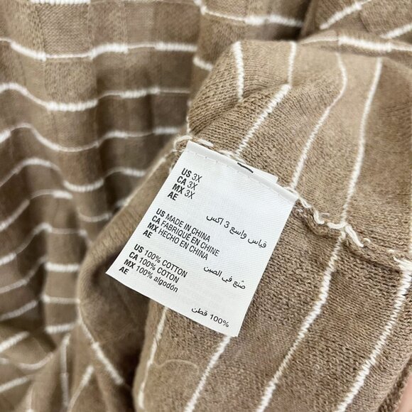 NEW Karen Scott Brown & White Geometric Knit Pullover Sweater - Size 3X - Picture 6 of 8